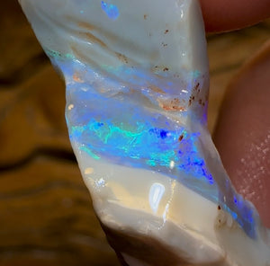 34.6cts - Dark Opal Rough Piece from Lightning Ridge - Opal Whisperers