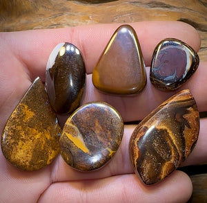 đ169.8cts - 6x Finished Queensland Boulder Opal Parcel Cutting Cost Only