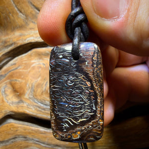 32 x 18mm - Drilled Tribal Queensland Boulder Opal Necklace