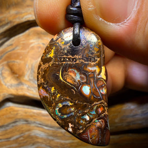 32 x 19mm - Drilled Tribal Queensland Boulder Opal Necklace