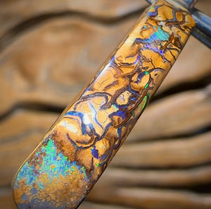 Solid Tribal Queensland Boulder Unisex Opal Pendant