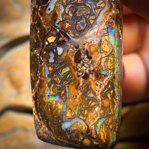 🔨 AUCTION 🔨 No Reserve 32 x 14mm - Drilled Tribal Queensland Boulder Opal Necklace