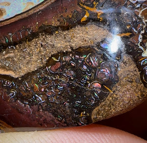 248cts - Australian Yowah Boulder Opal Kernel Specimen with Tribal - Opal Whisperers