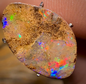 4.3cts - “Fire Rub”Queensland Boulder Opal from Yowah