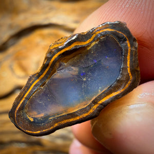 34.6cts - Yowah Nut Crystal Centre Opal Rough Half