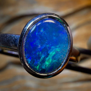 HDW Sterling Silver - Australian Opal Doublet Ring