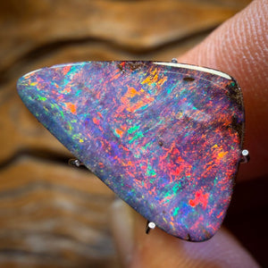 7.1cts - Fire Red GEM Solid Queensland Boulder Australian Opal Heritage Collection Investment