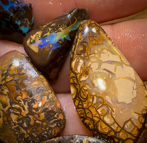 145cts- 7x Tribal Queensland Boulder Opal Rubs