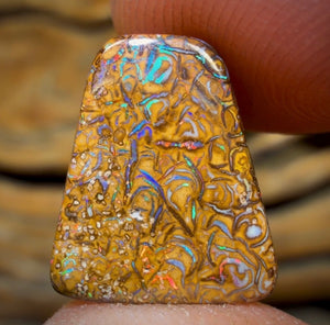 7.5cts - Coolest Electric Tan Tribal Yowah Nut Opal. Australian Opal
