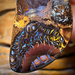 34 x 19mm - Drilled Tribal Queensland Boulder Opal Necklace
