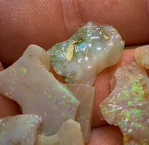 32.8cts - 13x Lightning Ridge Light Opal Rough Parcel