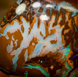 28.8cts - Australian Boulder Opal. Aquatic Pattern - Opal Whisperers