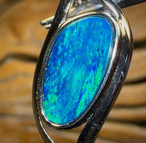 Sterling Silver - Queensland Boulder Opal Doublet Pendant