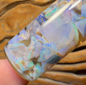 57.9cts - Rare Mintabie Rough Opal Vial. South Australian Opal