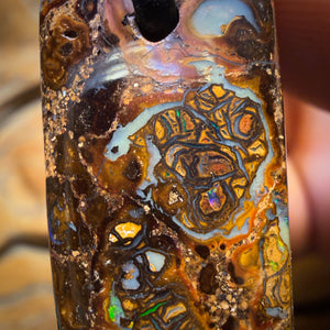 🔨 AUCTION 🔨 No Reserve 32 x 14mm - Drilled Tribal Queensland Boulder Opal Necklace