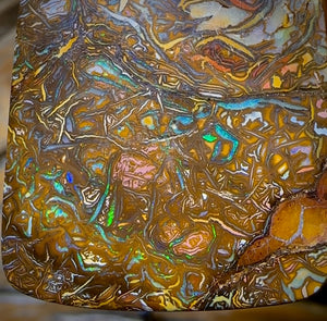 37 x 28mm - Wow Tribal Drilled Tan Boulder Opal Necklace