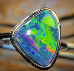 Sterling Silver - Queensland Boulder Opal Doublet Ring