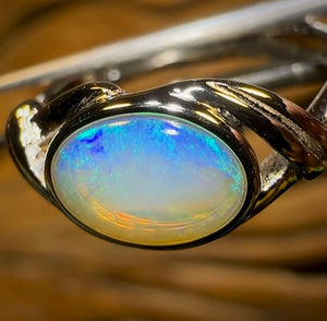 Sterling Silver - South Australian Crystal Opal Ring - Opal Whisperers