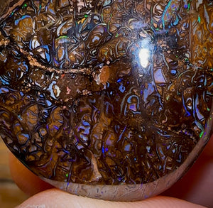 95.5cts - Double Sided Queensland Boulder Opal. koroit Tribal - Opal Whisperers