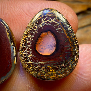 27.2cts - Yowah Nut Tribal / Crystal Centre Opal Pair