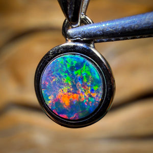 WILDCARD! Sterling Silver - Queensland Boulder Opal Doublet Pendant