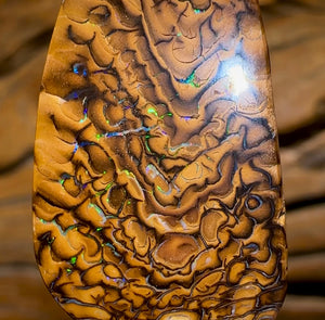 48.5cts - Yowah Nut Tribal Opal. Double Sided Tan Tribal - Opal Whisperers