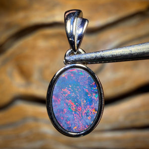 🔒Sterling Silver - WHOLESALE 9 PIECE PENDANT PARCEL. Australian Boulder Opal Doublet Jewellery