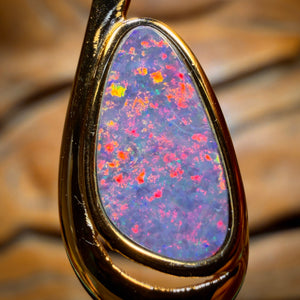 Sterling Silver - Queensland Boulder Opal Doublet Pendant