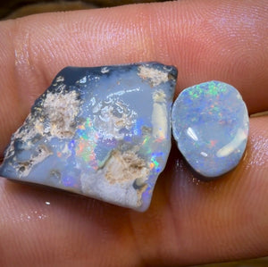 š 21.1cts - 2x Lightning Ridge Opal Rough Parcel