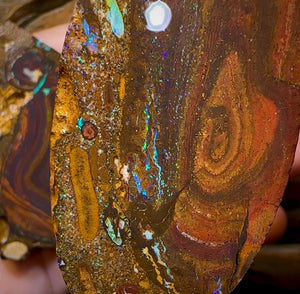 (Template) 396cts - 2x Yowah Nut Rough Slabs. Australian Boulder Opal - Opal Whisperers