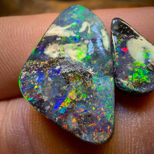 20.6cts - Top Australian Boulder Seam Opal Pair