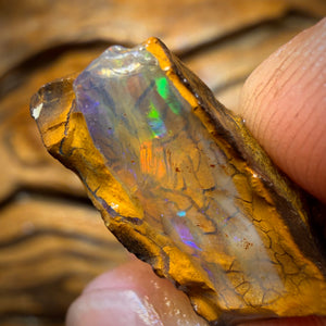 27.4cts - Yowah Nut Crystal Centre Opal Rough Half