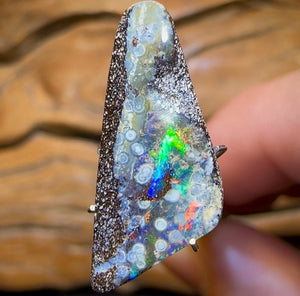 6.6cts - “Water Drops” Australian Boulder Seam Opal Picture Stone - Opal Whisperers