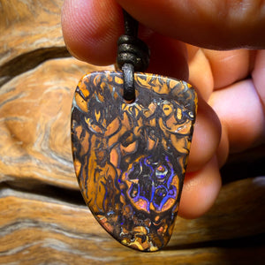 30 x 21mm - Wow Best Drilled Tribal Queensland Boulder Opal Necklace