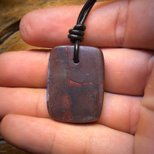 31 x 23mm - Drilled Queensland Boulder Opal Necklace