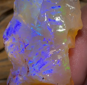 (Template) 50cts - Top Large Lightning Ridge Crystal Opal Rough Piece - Opal Whisperers
