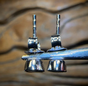 Sterling Silver - Australian Boulder Opal Doublet Stud Earrings Red/Multi. Bulk Listing