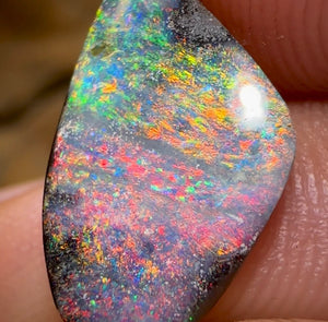 3.8cts - “Red Fire Sunset” Australian Boulder Opal from Winton - Opal Whisperers