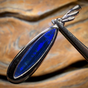 Sterling Silver - Queensland Boulder Opal Doublet Pendant