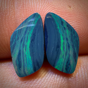 4.2cts - Australian Boulder Opal Doublet Pair