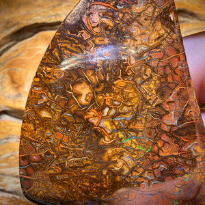 375cts - Huge Tribal Yowah Nut Opal Specimen. Double Sided!