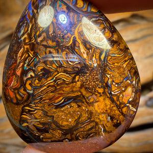 Half Price Card! 104.4cts - Tribal Yowah Nut Opal. Australian Opal