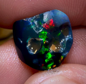 6.3cts - Lightning Ridge Top Color Black Opal Rough Piece. CARVING MATERIAL - Opal Whisperers