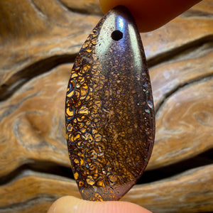 40 x 17mm - Drilled Tribal Queensland Boulder Opal