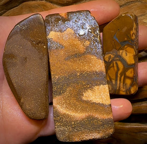 701.5cts - 3x Mixed Queensland Boulder Opal Rubs