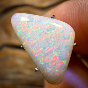 Banger Card! 3.5cts - Gem South Australian White Opal from Coober Pedy Double Sided