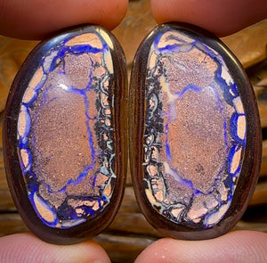 181.6cts - Wonderful Complete Yowah Nut Tribal Kernel Opal Pair