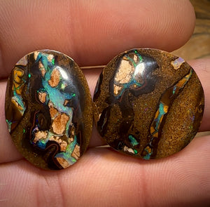 35.1cts - Tribal Queensland Boulder Opal Pair