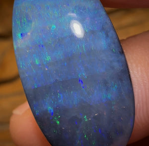 21.1cts - “Midnight Egg”Australian Boulder Seam Opal. GEM QUALITY - Opal Whisperers