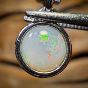 Sterling Silver - ONE ONLY! Pandora Style Solid South Australian Crystal Opal Pendant